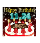 11月下旬❤️日付入❤️誕生日おめでとう❣️（個別スタンプ：9）