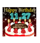 11月下旬❤️日付入❤️誕生日おめでとう❣️（個別スタンプ：12）