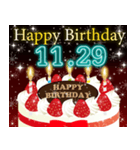 11月下旬❤️日付入❤️誕生日おめでとう❣️（個別スタンプ：14）
