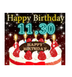 11月下旬❤️日付入❤️誕生日おめでとう❣️（個別スタンプ：15）