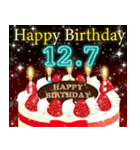 12月上旬❤️日付入❤️誕生日おめでとう❣️（個別スタンプ：7）