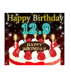 12月上旬❤️日付入❤️誕生日おめでとう❣️（個別スタンプ：9）