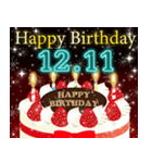 12月上旬❤️日付入❤️誕生日おめでとう❣️（個別スタンプ：11）