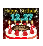 12月下旬❤️日付入❤️誕生日おめでとう❣️（個別スタンプ：12）
