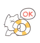 アツアツ！しろにゃんのヤバい夏（個別スタンプ：1）