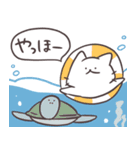 アツアツ！しろにゃんのヤバい夏（個別スタンプ：2）