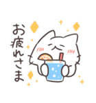 アツアツ！しろにゃんのヤバい夏（個別スタンプ：3）