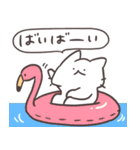 アツアツ！しろにゃんのヤバい夏（個別スタンプ：26）