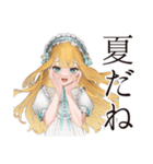 夏のゴシック＆ロリータガール（個別スタンプ：4）