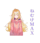 朝が苦手なパーカーの女の子（個別スタンプ：12）