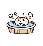 お風呂猫 疑問がある,（個別スタンプ：7）