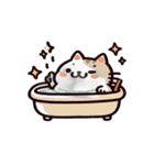 お風呂猫 とても緊張してる,（個別スタンプ：27）
