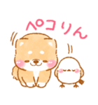 ❤️シマエナガといやしばいぬ❤️柴犬/敬語（個別スタンプ：21）