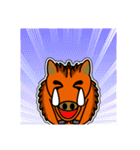 イノシシ「風」 11 [文字無し]（個別スタンプ：2）