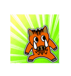 イノシシ「風」 11 [文字無し]（個別スタンプ：27）