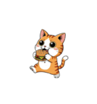 【ハンバーガーを食べる猫】（個別スタンプ：6）