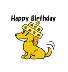 茶色犬キャラクター風スタンプ（個別スタンプ：22）
