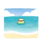 夏のインコたち（個別スタンプ：10）