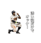 サインを送る野球選手（個別スタンプ：3）