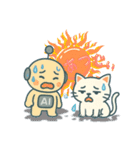 AIロボChapiと猫たちの夏スタンプ（個別スタンプ：10）