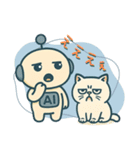 AIロボChapiと猫たちの夏スタンプ（個別スタンプ：21）