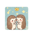 うさぎ×ハリネズミのカップル（個別スタンプ：7）
