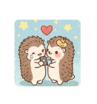うさぎ×ハリネズミのカップル（個別スタンプ：9）