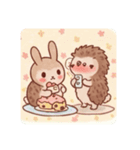 うさぎ×ハリネズミのカップル（個別スタンプ：12）