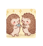 うさぎ×ハリネズミのカップル（個別スタンプ：16）