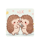うさぎ×ハリネズミのカップル（個別スタンプ：19）