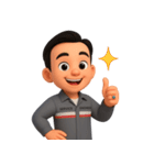 サービスエンジニア（グレーショップシャツ（個別スタンプ：5）