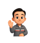 サービスエンジニア（グレーショップシャツ（個別スタンプ：7）