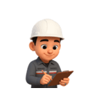 サービスエンジニア（グレーショップシャツ（個別スタンプ：14）