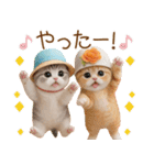 スコティッシュ猫 かわいいカラフル帽 夏（個別スタンプ：11）