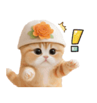 スコティッシュ猫 かわいいカラフル帽 夏（個別スタンプ：26）