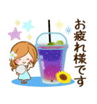 ずっと使える♪夏の日常♥ほのぼのカノジョ（個別スタンプ：14）
