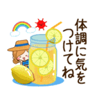 ずっと使える♪夏の日常♥ほのぼのカノジョ（個別スタンプ：24）