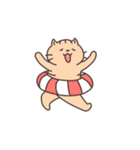 ネコさんスタンプ（夏・雨①）（個別スタンプ：1）
