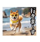 夏☆柴犬（敬語）（個別スタンプ：35）