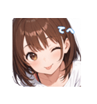 表情豊かな女の子 - かわいい日常スタンプ5（個別スタンプ：1）