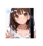表情豊かな女の子 - かわいい日常スタンプ5（個別スタンプ：5）