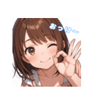 表情豊かな女の子 - かわいい日常スタンプ5（個別スタンプ：6）