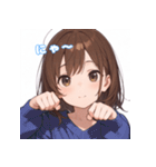 表情豊かな女の子 - かわいい日常スタンプ5（個別スタンプ：8）