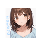 表情豊かな女の子 - かわいい日常スタンプ5（個別スタンプ：9）