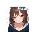 表情豊かな女の子 - かわいい日常スタンプ5（個別スタンプ：10）