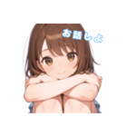表情豊かな女の子 - かわいい日常スタンプ5（個別スタンプ：15）