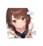 表情豊かな女の子 - かわいい日常スタンプ5（個別スタンプ：21）