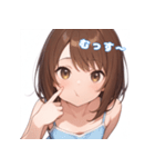 表情豊かな女の子 - かわいい日常スタンプ5（個別スタンプ：22）