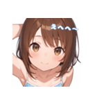 表情豊かな女の子 - かわいい日常スタンプ5（個別スタンプ：24）