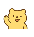 元気いっぱいの黄色いクマ（個別スタンプ：1）